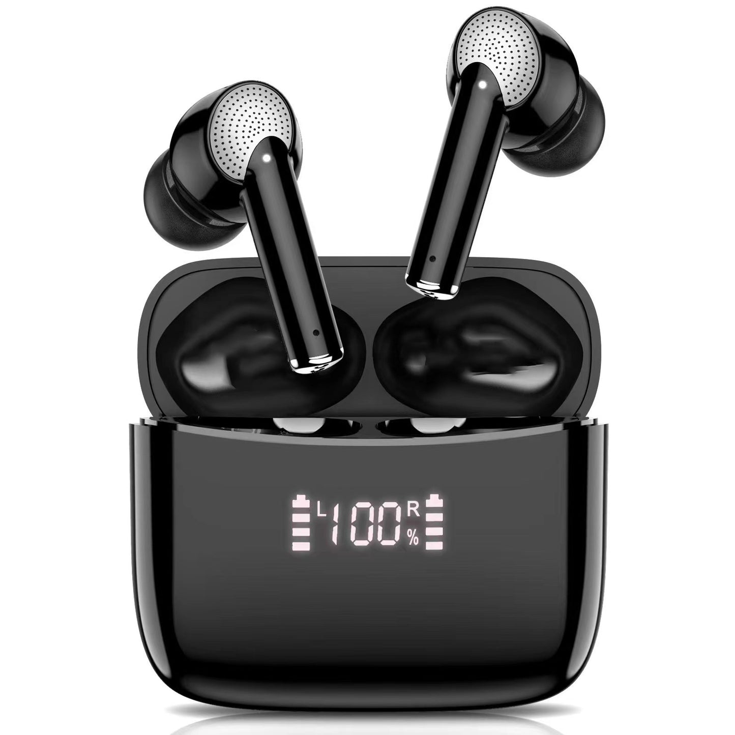 Wireless Bluetooth Earbuds with Touch Control, Digital Display, and Stereo Sound for Sports & Music